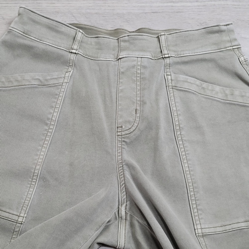Spanx Pants Womens M Pale Sage Structured Twill Shaping High Rise Stretch Ankle - Picture 6 of 16